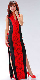 Sleeveless Long-length Cheongsam (CM)