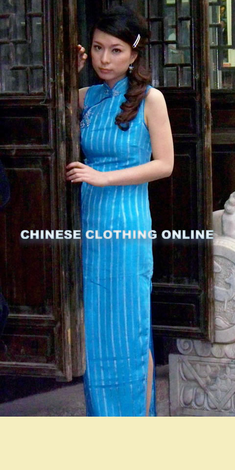 Sleeveless Long-length Cheongsam (CM)