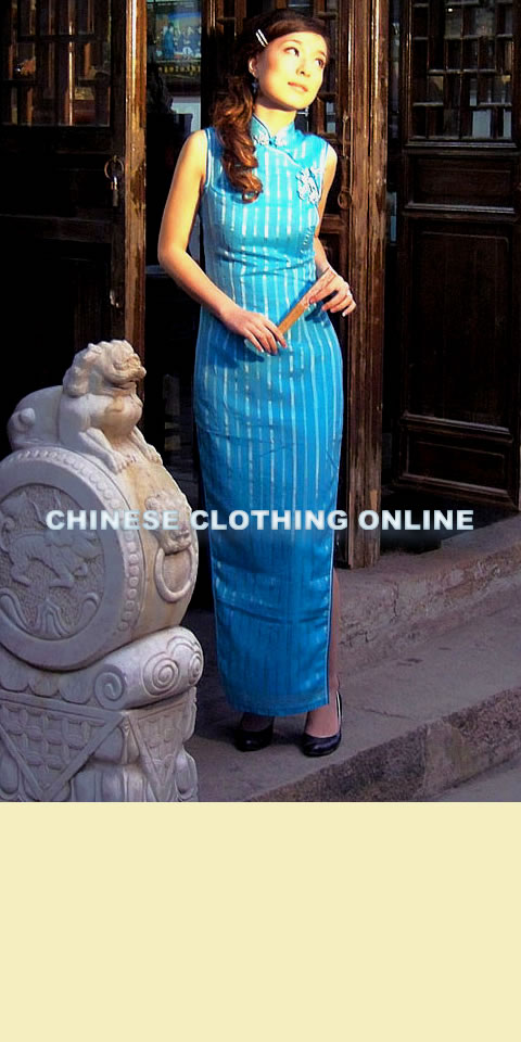 Sleeveless Long-length Cheongsam (CM)