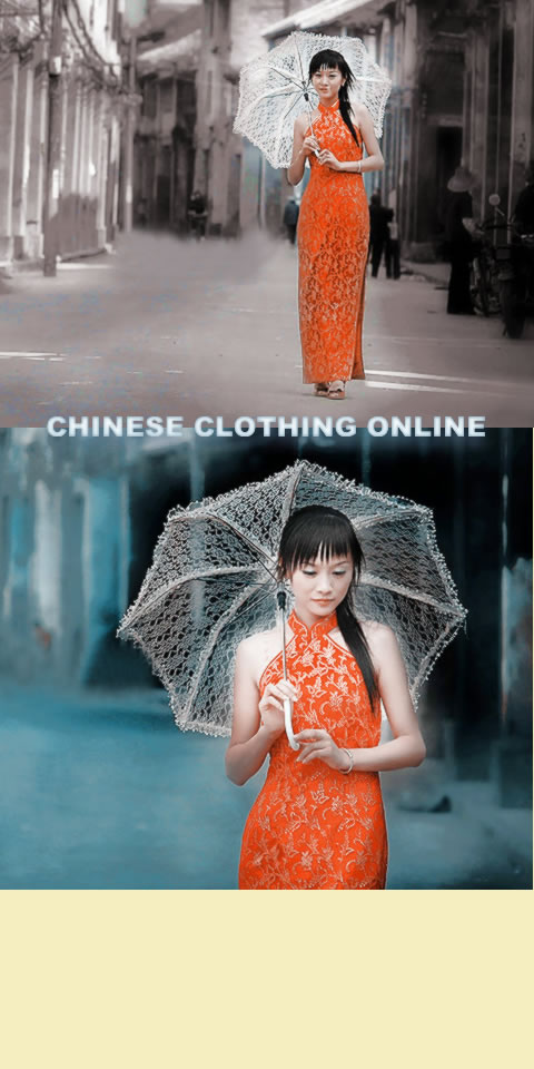 Cut-in Shoulders Bareback Long-length Cheongsam (CM)