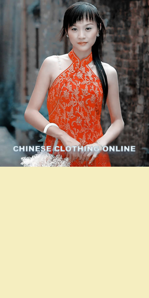 Cut-in Shoulders Bareback Long-length Cheongsam (CM)