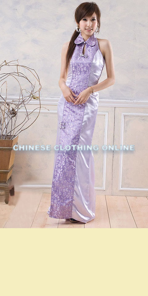 Cut-in Shoulders Front Slit Cheongsam (CM)