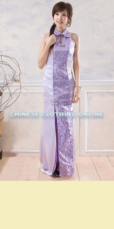 Cut-in Shoulders Front Slit Cheongsam (CM)