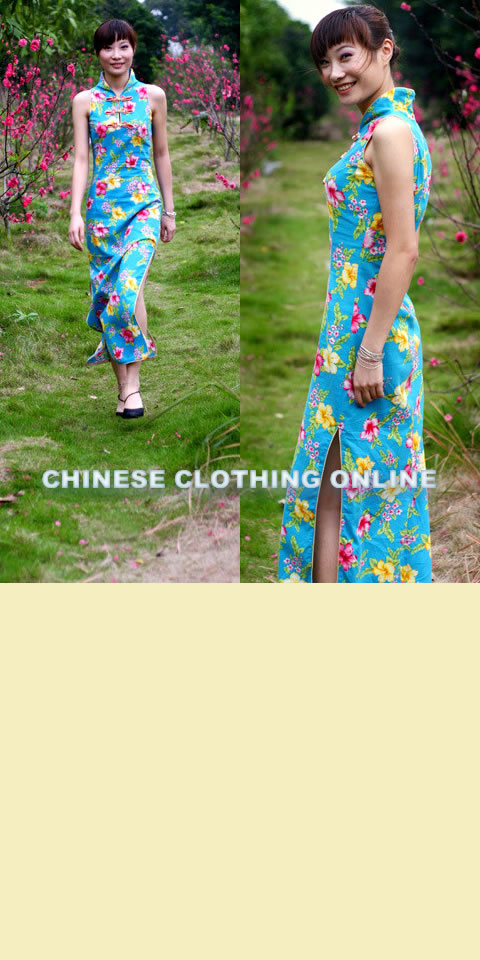 Cut-in Shoulders Long-length Cheongsam (CM)