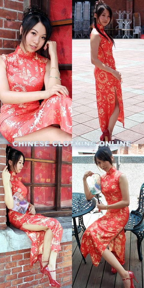 Sleeveless Long-length Cheongsam (CM)