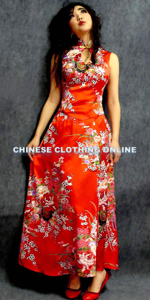 Sleeveless Long-length Cheongsam (CM)