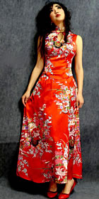 Sleeveless Long-length Cheongsam (CM)