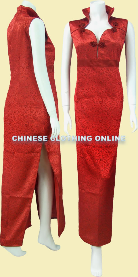 Sleeveless Long-length Cheongsam (CM)