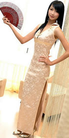 Sleeveless Long-length Cheongsam (CM)