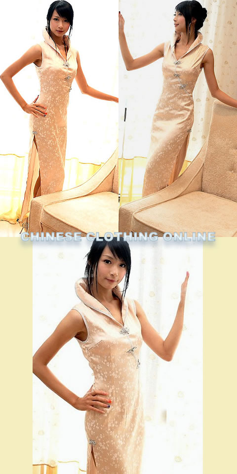 Sleeveless Long-length Cheongsam (CM)