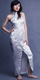 Cut-in Shoulders Long-length Cheongsam (CM)