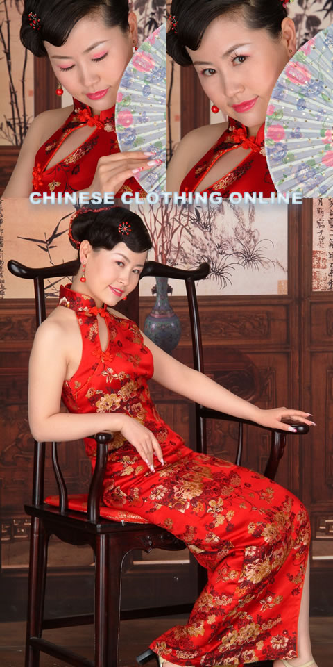 Cut-in Shoulders Long-length Cheongsam (CM)