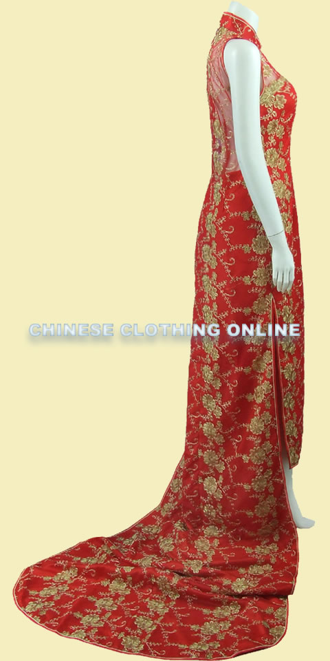 Cut-in Shoulders Long-length Cheongsam (CM)