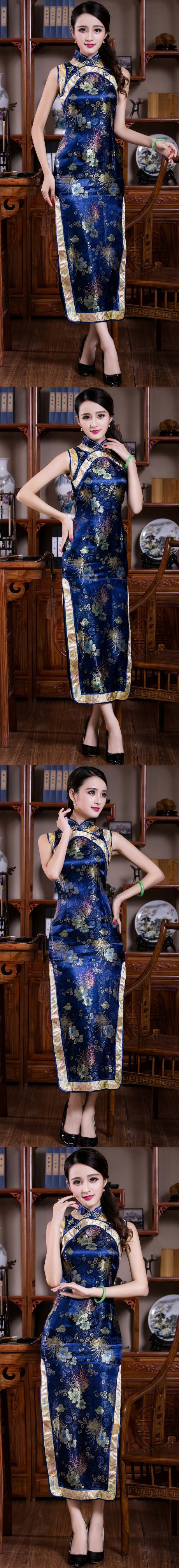 Sleeveless Long-length Cheongsam (CM)