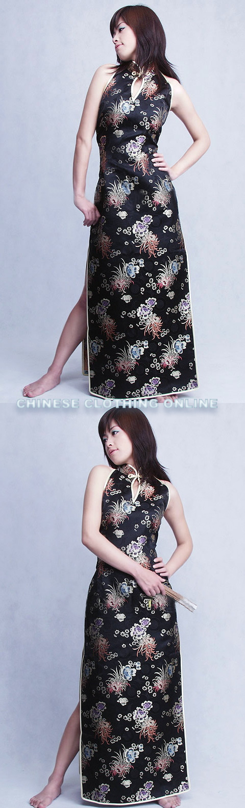 Cut-in Shoulders Long-length Cheongsam (CM)