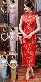 Sleeveless Water-drop Opening Long-length Cheongsam (CM)