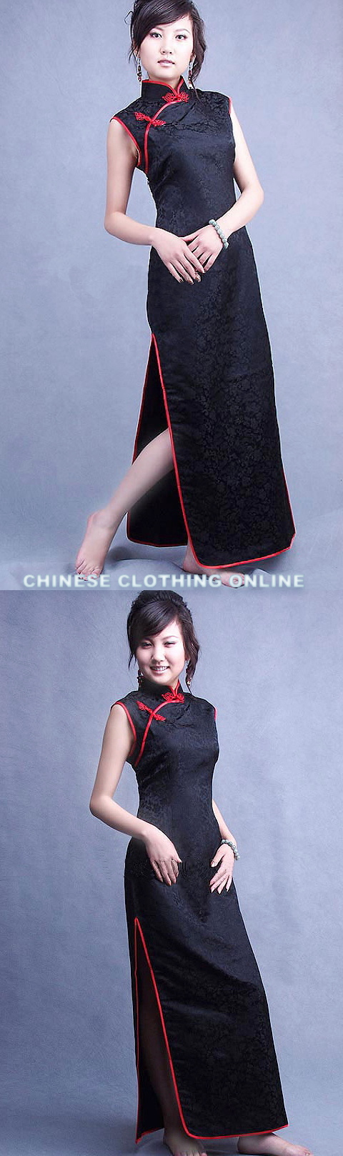 Sleeveless Long-length Cheongsam (CM)