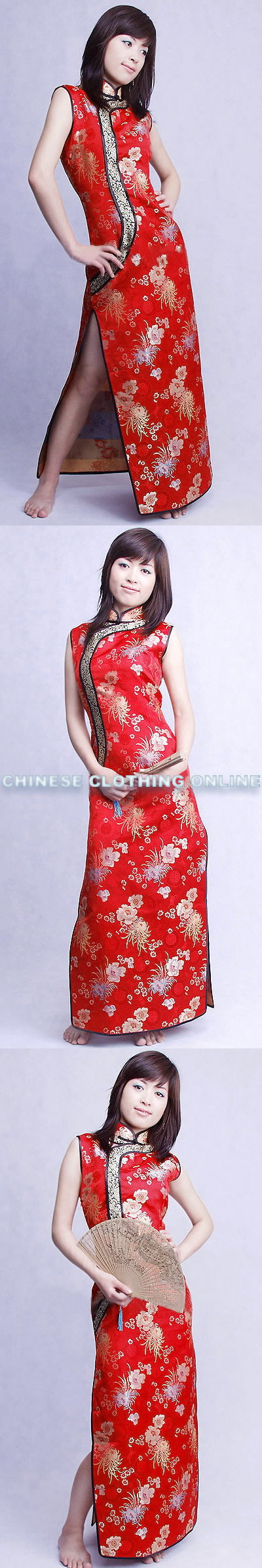 Sleeveless Long-length Cheongsam (CM)