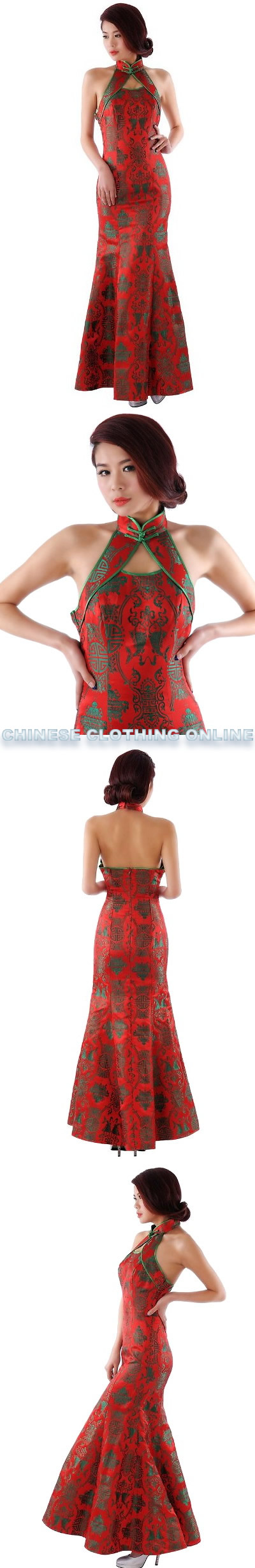 Cut-in Shoulders Long-length Cheongsam (CM)