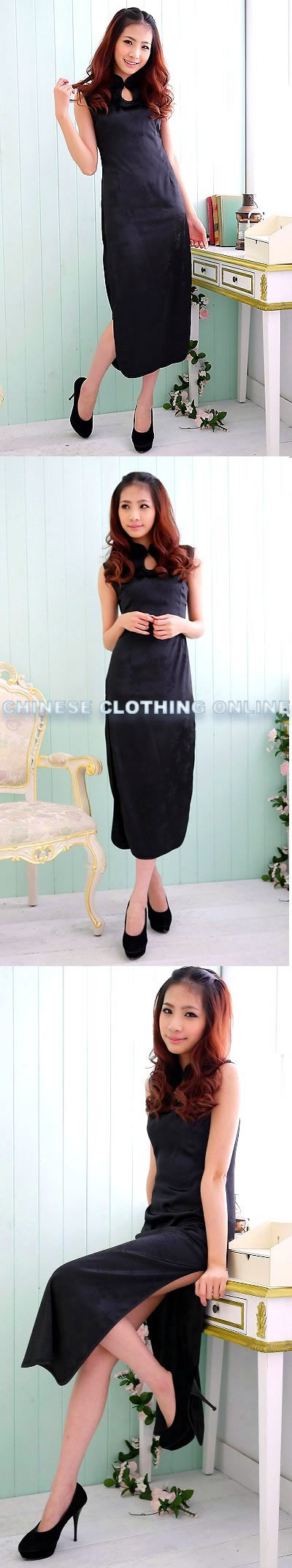 Sleeveless Long-length Cheongsam (CM)