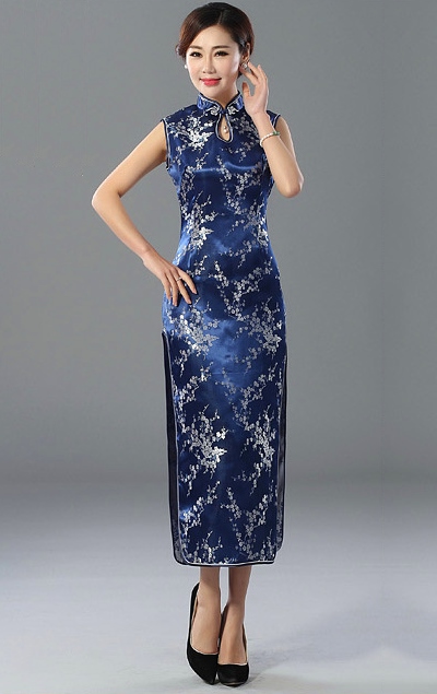 Sleeveless Long-length Brocade Cheongsam (RM)