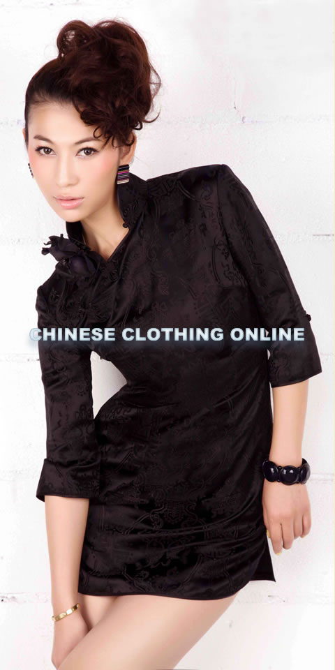 Elbow-sleeve Short-length Cheongsam (CM)