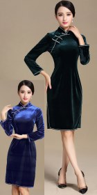 Long-sleeve Mid-length Cheongsam (CM)