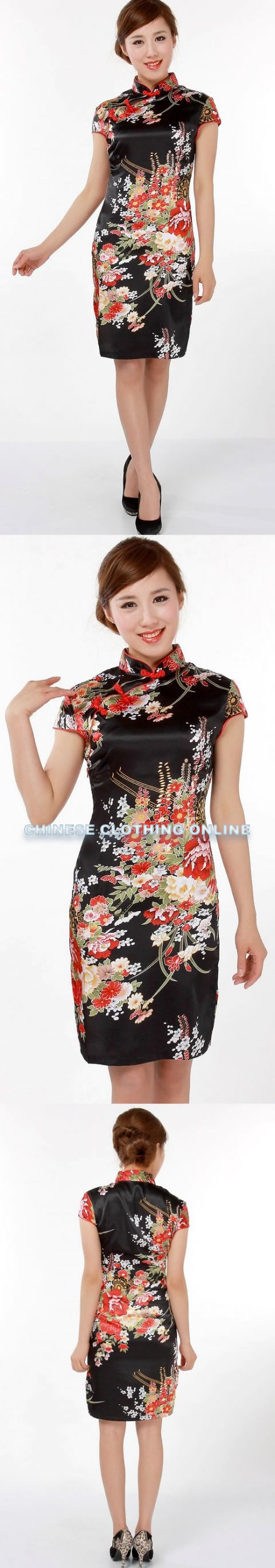 Cup-sleeve Mid-length Cheongsam (CM)