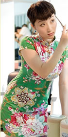 Cup-sleeve Short-length Cheongsam (CM)