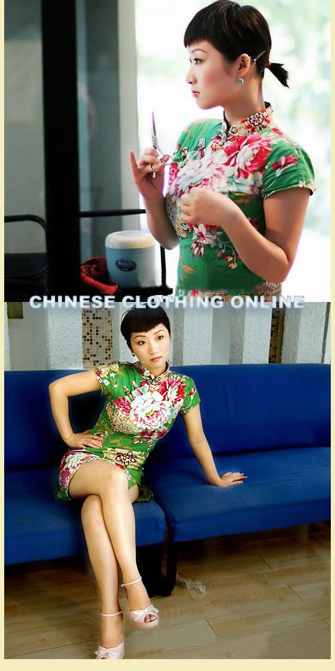 Cup-sleeve Short-length Cheongsam (CM)