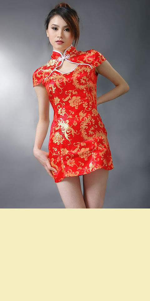 Cup-sleeve Short-length Cheongsam (CM)