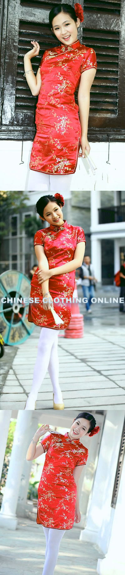 Short-sleeve Short-length Cheongsam (CM)