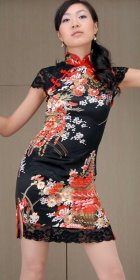 Cup-sleeve Short-length Cheongsam (CM)