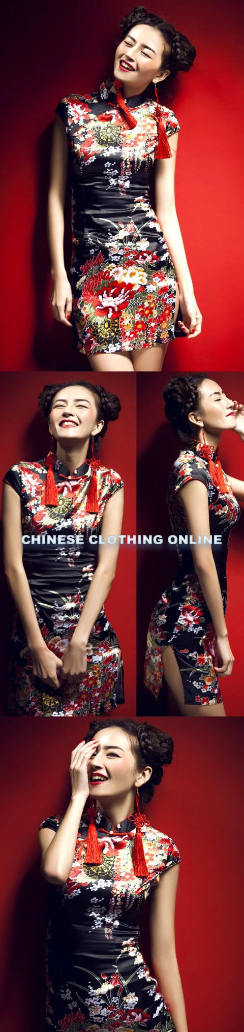 Cup-sleeve Short-length Cheongsam (CM)