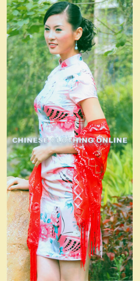 Cup-sleeve Short-length Cheongsam (CM)