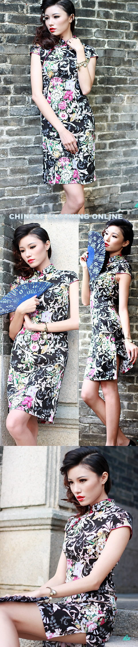 Cup-sleeve Short-length Cheongsam (CM)