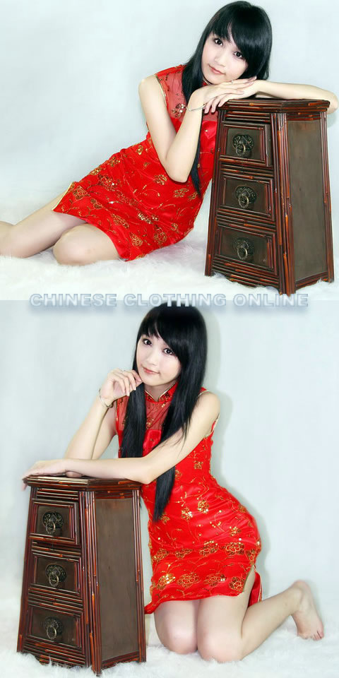 Sleeveless Short-length Cheongsam (CM)