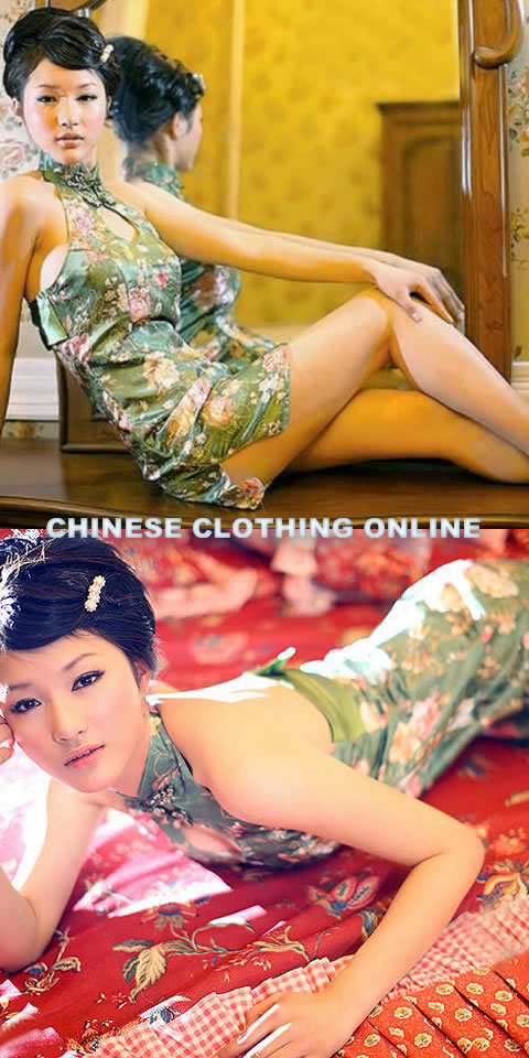 Cut-in Shoulders Bareback Short-length Cheongsam (CM)