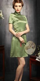 Short-sleeve Short-length Cheongsam (CM)