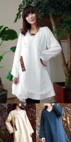 民族風漢服式雙層連衣裙 (定做)
