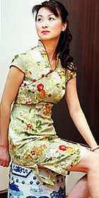 Cup-sleeve Mid-length Cheongsam (CM)