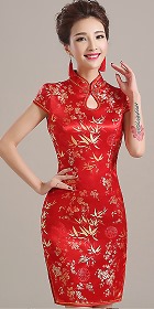 Cup-sleeve Mid-length Cheongsam (CM)