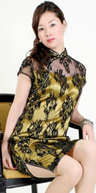 Cup-sleeve Mid-length Cheongsam (CM)