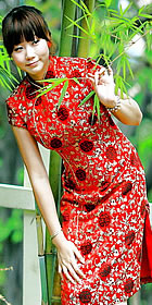 Cup-sleeve Mid-length Cheongsam (CM)