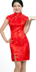 Short-sleeve Mid-length Cheongsam (CM)