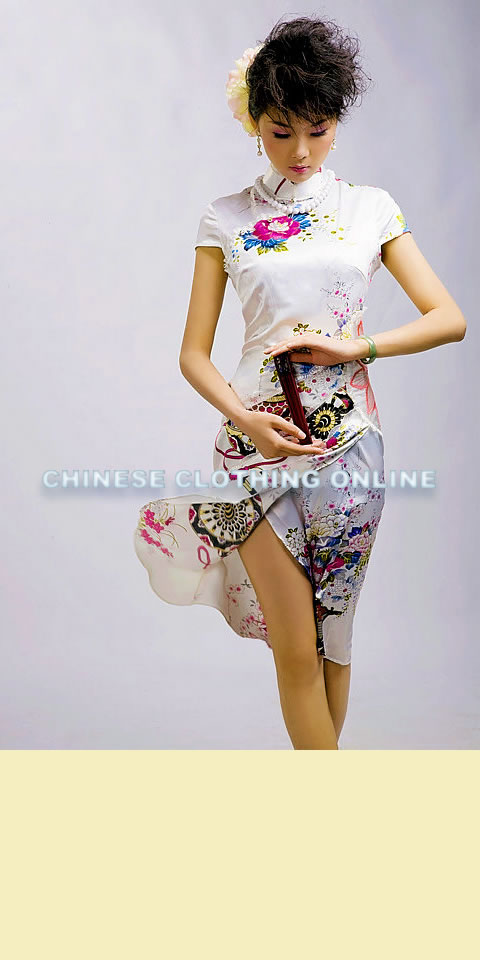 Cup-sleeve Mid-length Cheongsam (CM)