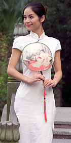 Cup-sleeve Mid-length Cheongsam (CM)