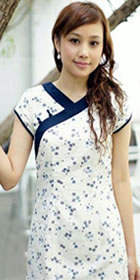 Cup-sleeve Mid-length Cheongsam (CM)