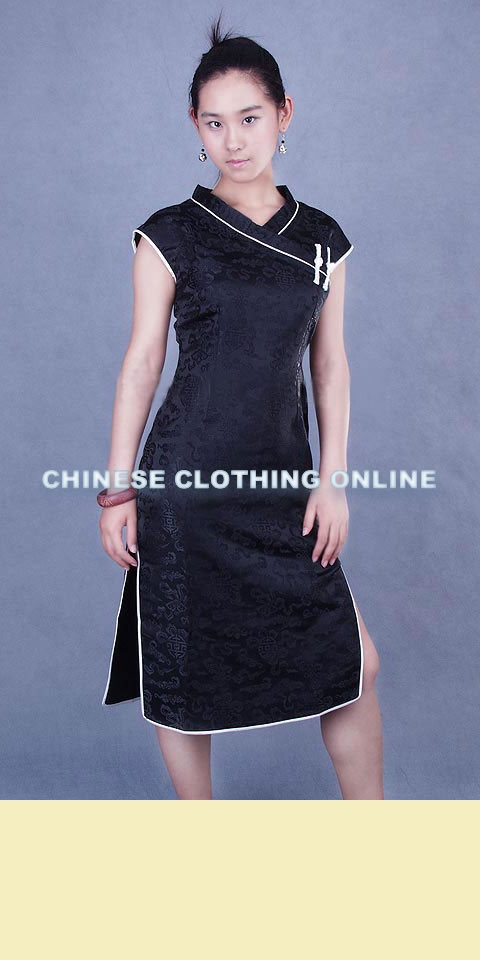 Cup-sleeve Mid-length Cheongsam (CM)