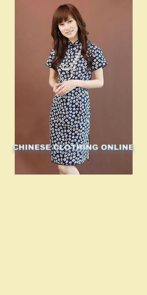 Short-sleeve Mid-length Cheongsam (CM)